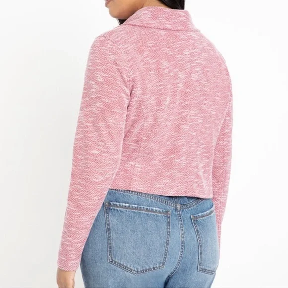 ELOQUII Women’s Plus Knit Moro Jacket Heather Red Size 26/28 with Pockets - Picture 9 of 10